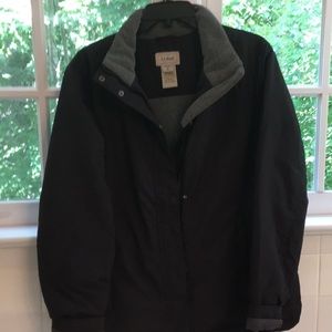 LLBean Black Jacket Size Large
